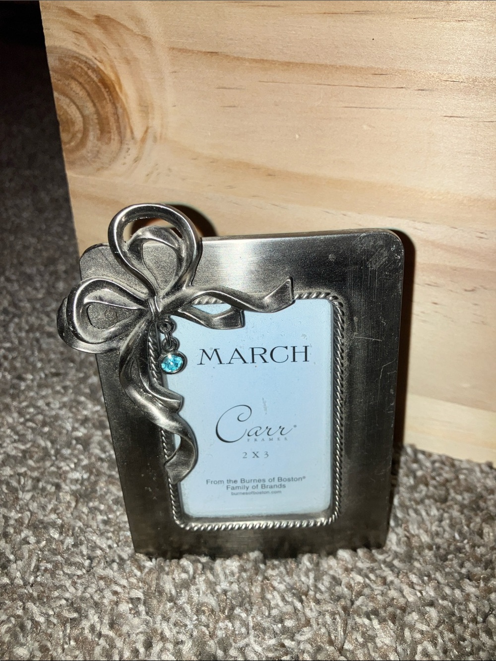 CARR FRAMES MARCH BIRTHSTONE PHOTO FRAME 2” X 3” NEW
